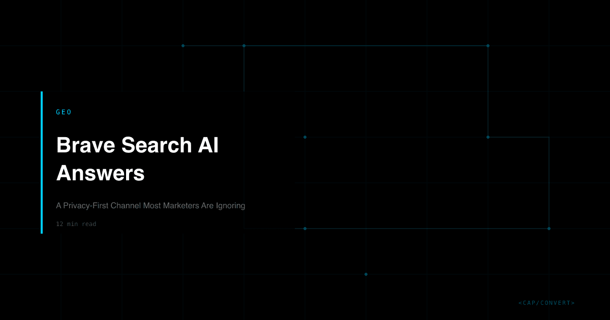 Brave Search AI Answers: A Privacy-First Channel Most Marketers Are Ignoring