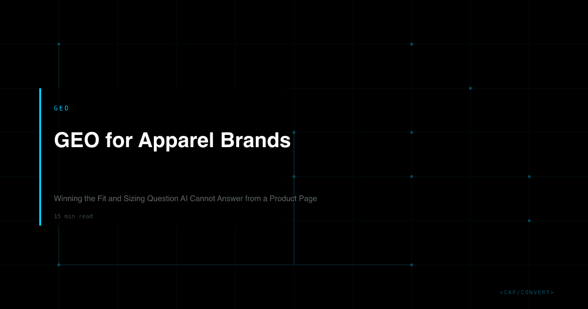 GEO for Apparel Brands: Winning the Fit and Sizing Question AI Cannot Answer from a Product Page
