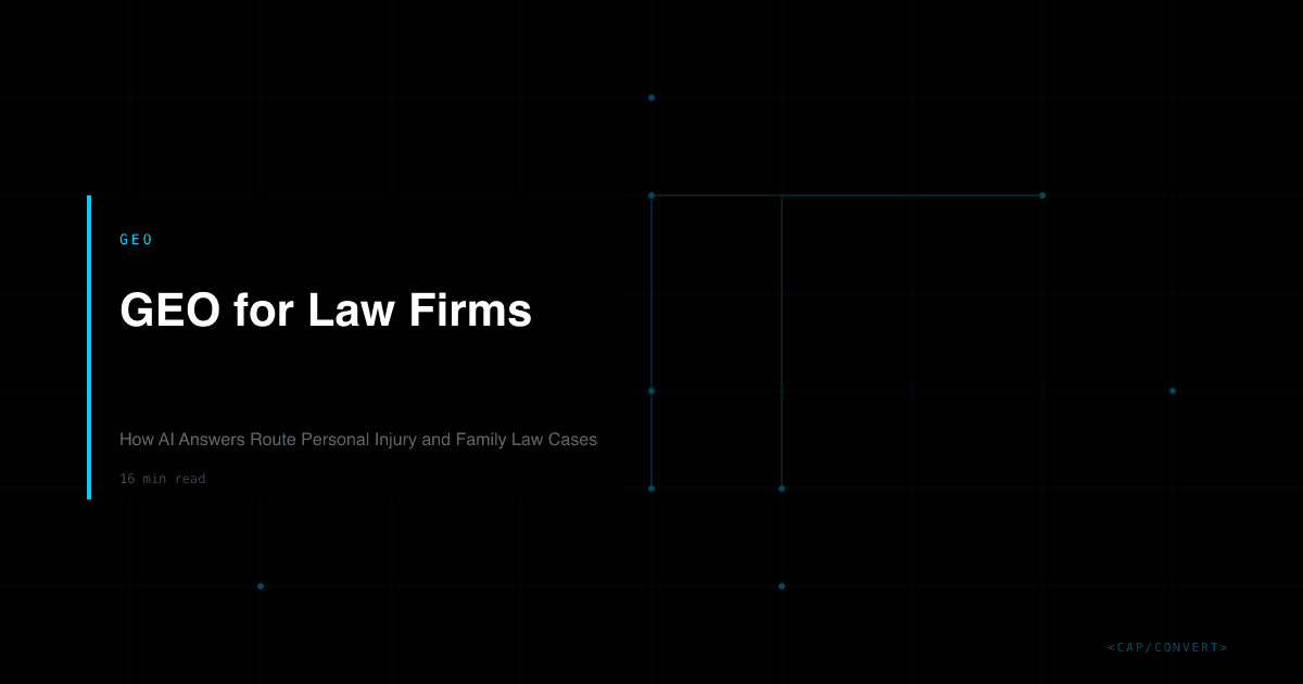 GEO for Law Firms: How AI Answers Route Personal Injury and Family Law Cases