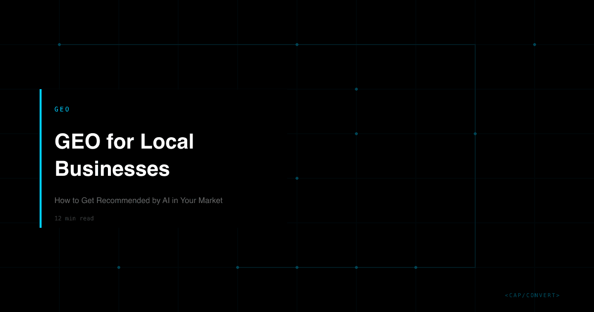 GEO for Local Businesses: How to Get Recommended by AI in Your Market