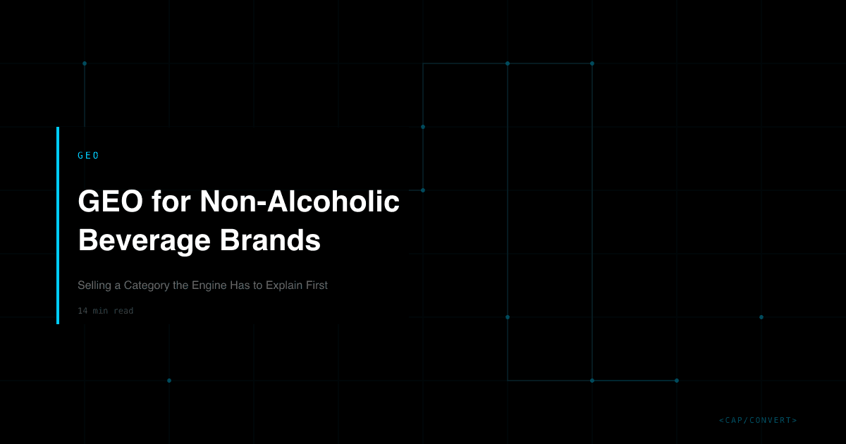 GEO for Non-Alcoholic Beverage Brands: Selling a Category the Engine Has to Explain First