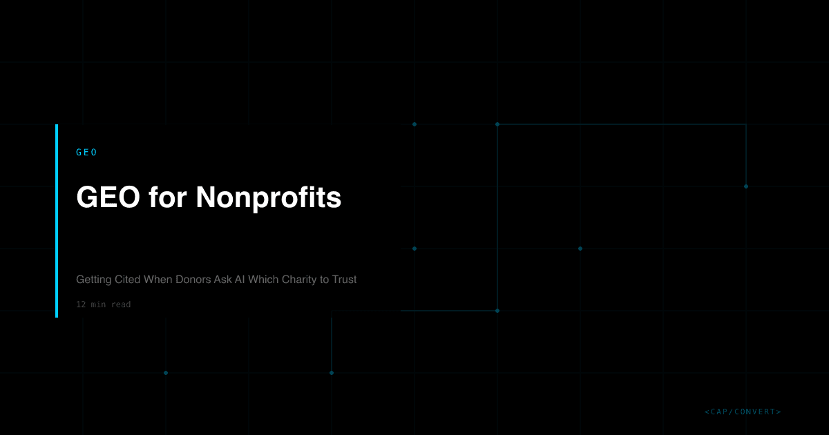 GEO for Nonprofits: Getting Cited When Donors Ask AI Which Charity to Trust