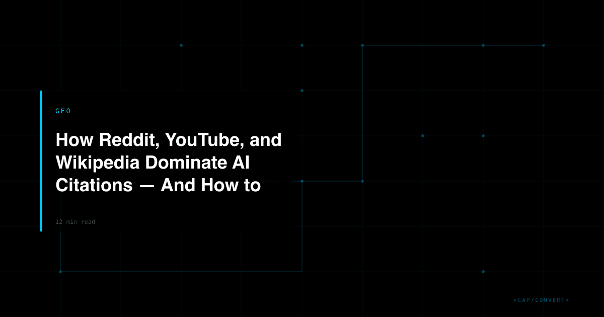 How Reddit, YouTube, and Wikipedia Dominate AI Citations - And How to Leverage Them