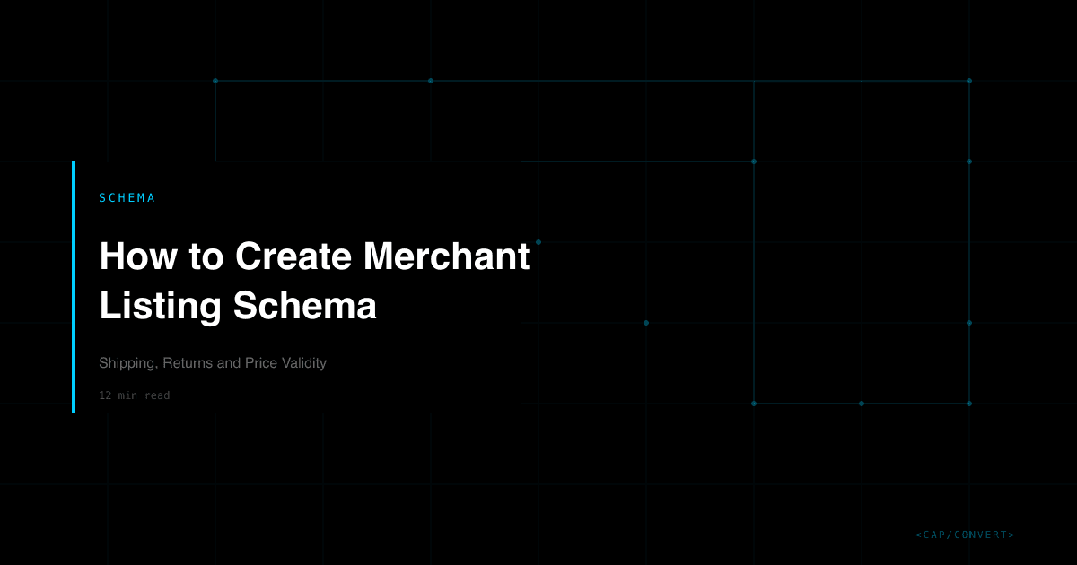 How to Create Merchant Listing Schema: Shipping, Returns and Price Validity
