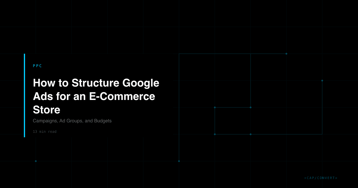How to Structure Google Ads for an E-Commerce Store: Campaigns, Ad Groups, and Budgets