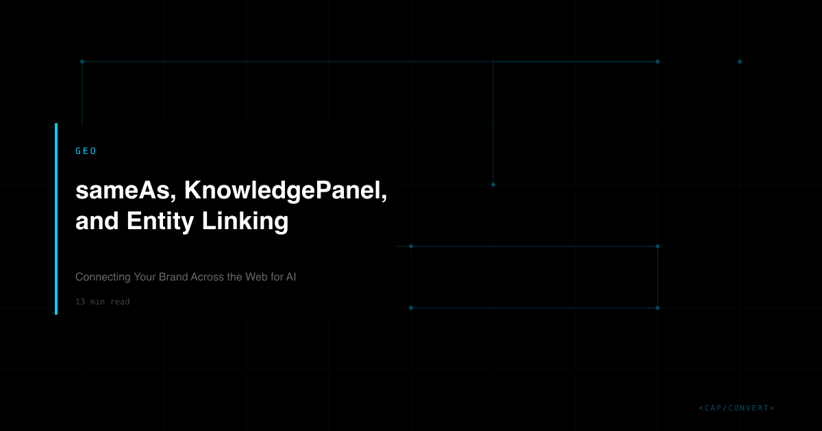 sameAs, KnowledgePanel, and Entity Linking: Connecting Your Brand Across the Web for AI